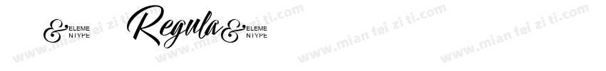 连筋字-行楷 Regula字体转换